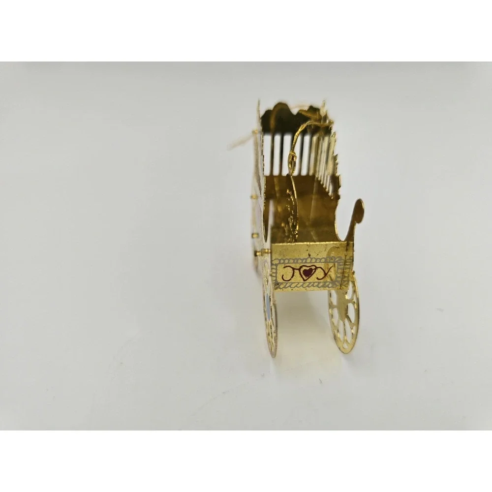 Vintage Polished Brass Sleigh‎ Santa's Sled Ornament